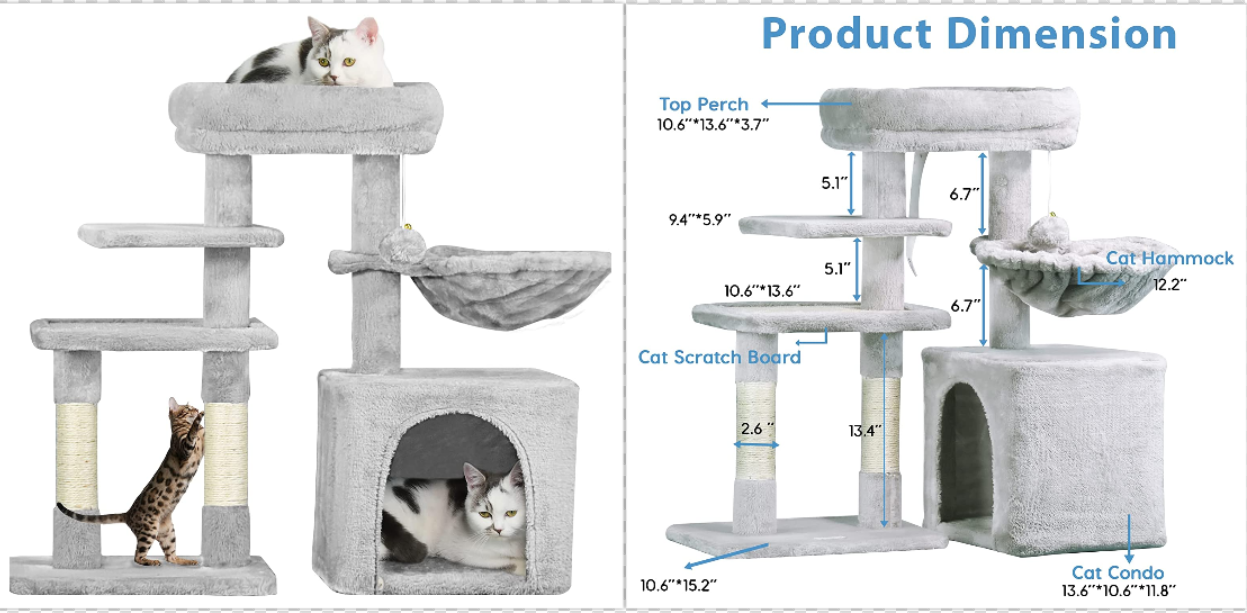 Pawstory Cat Tree under $40